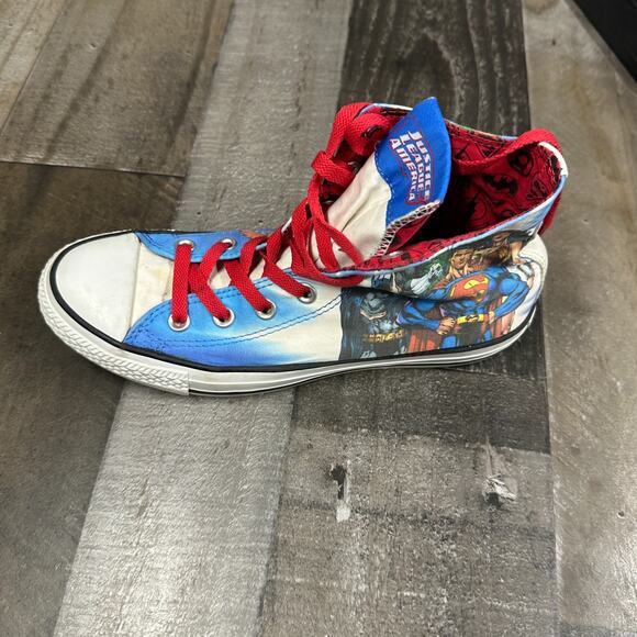 Converse All Star Justice League America Comic DC High Top Sneakers Shoes Mens 6 - Picture 15 of 16